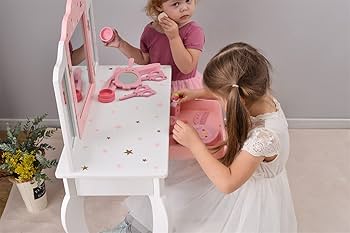 Amazon | ドレッサー おままごと 姫系 可愛い 子供ドレッサー メイク台